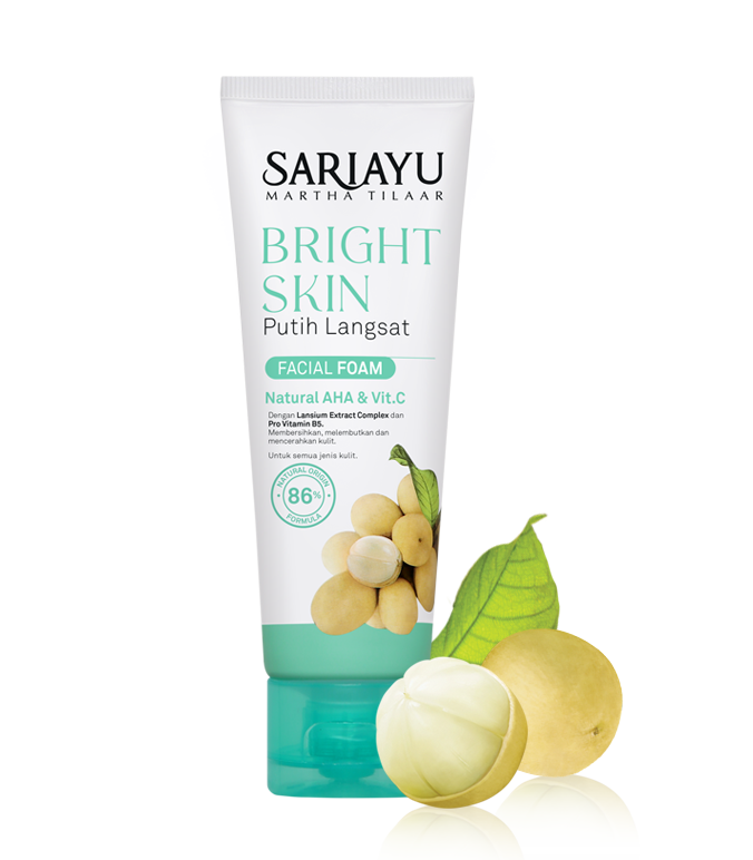Sariayu Bright Skin Putih Langsat Facial Foam: Pembersih Wajah Alami