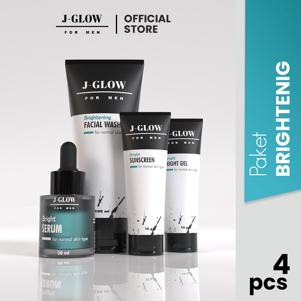 Review Paket Brightening Skincare Cowok J-GLOW For Men