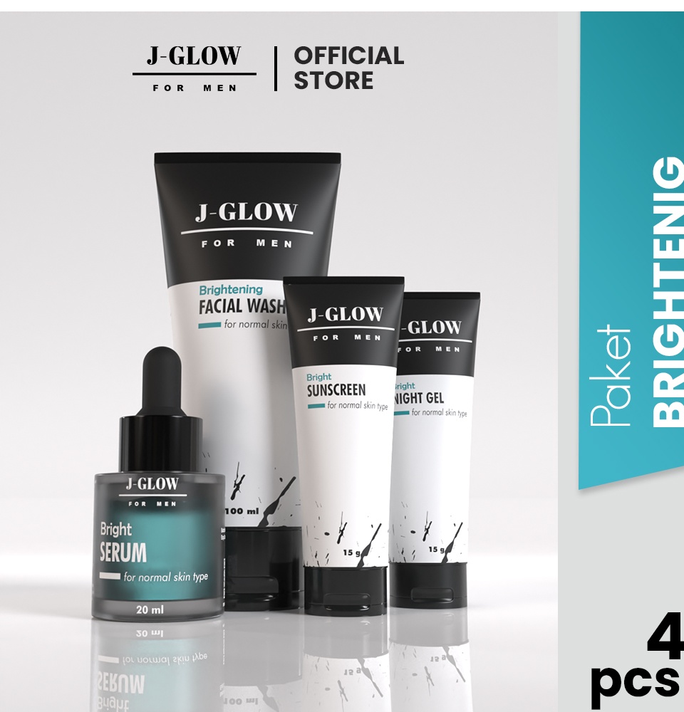 Review Paket Brightening Skincare Cowok J-GLOW For Men